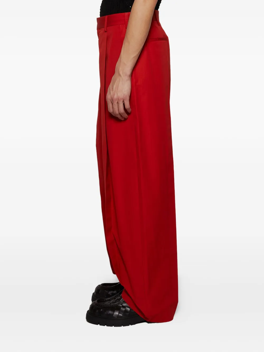 Marni Straight broek Rood
