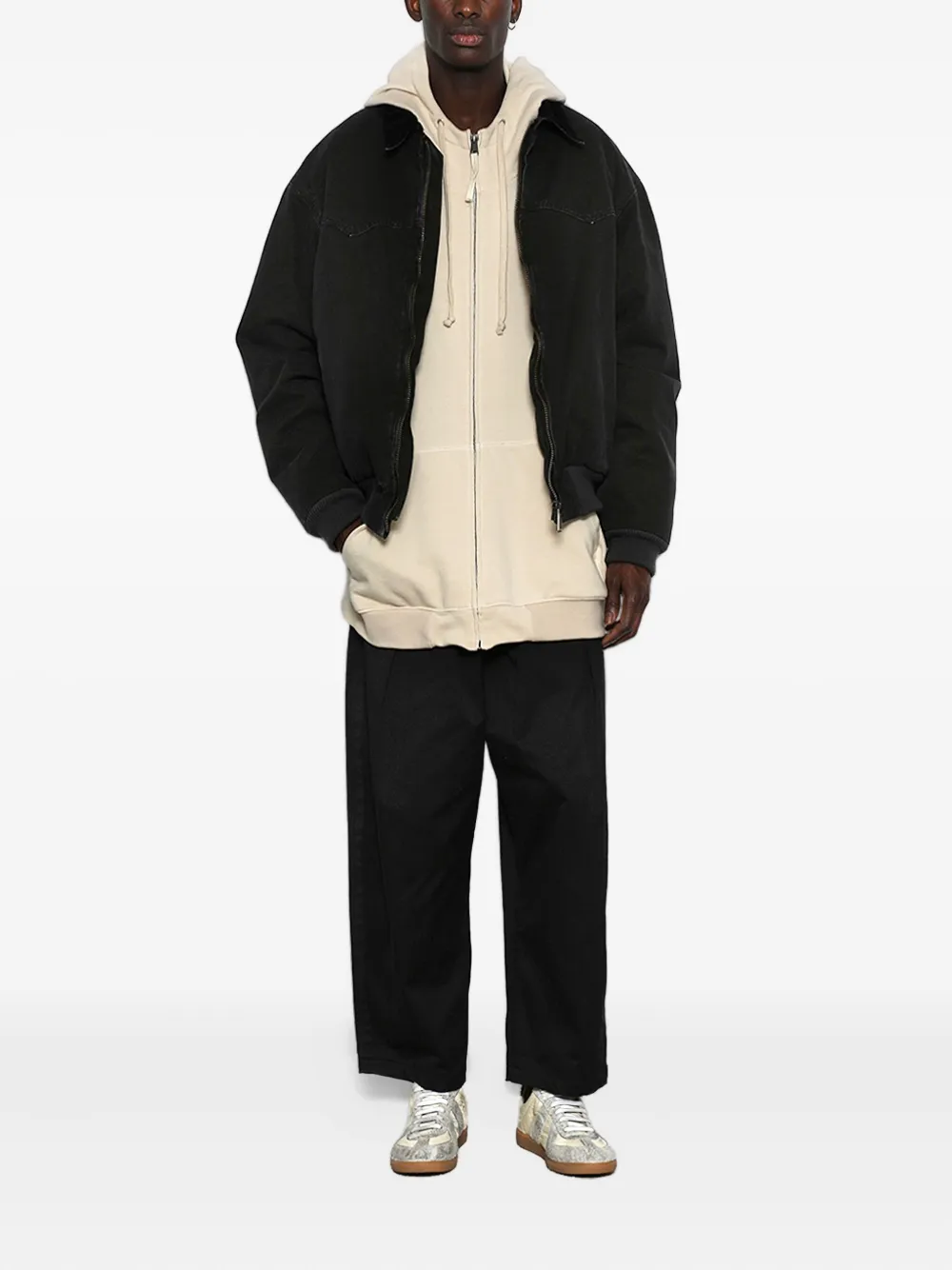 Maison Margiela corduroy-collar zipped jacket | Bomber Jackets | Image 2