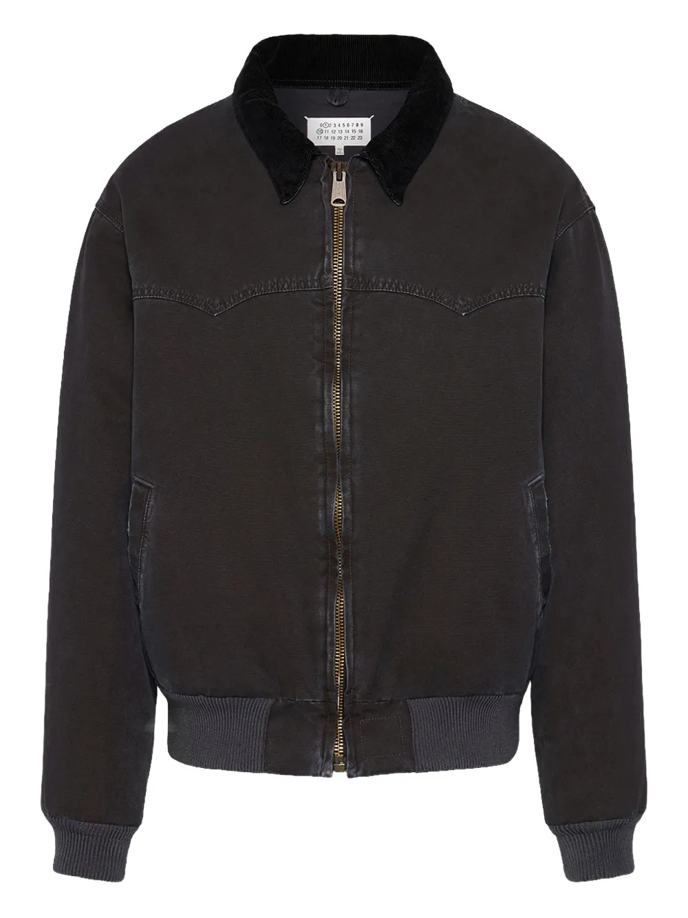 Maison Margiela corduroy-collar zipped jacket | Black | Image 1