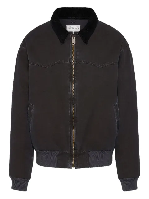 Maison Margiela corduroy-collar zipped jacket