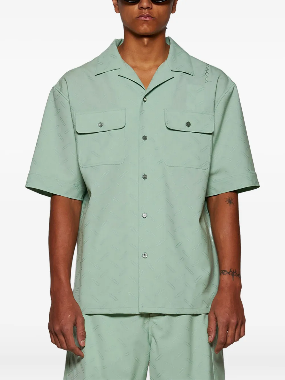 Marni Overhemd met jacquard Groen