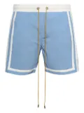 RHUDE Moonlight panelled shorts - Blue