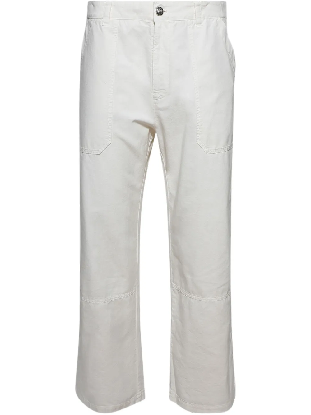 Palm Angels cotton straight-leg trousers Wit