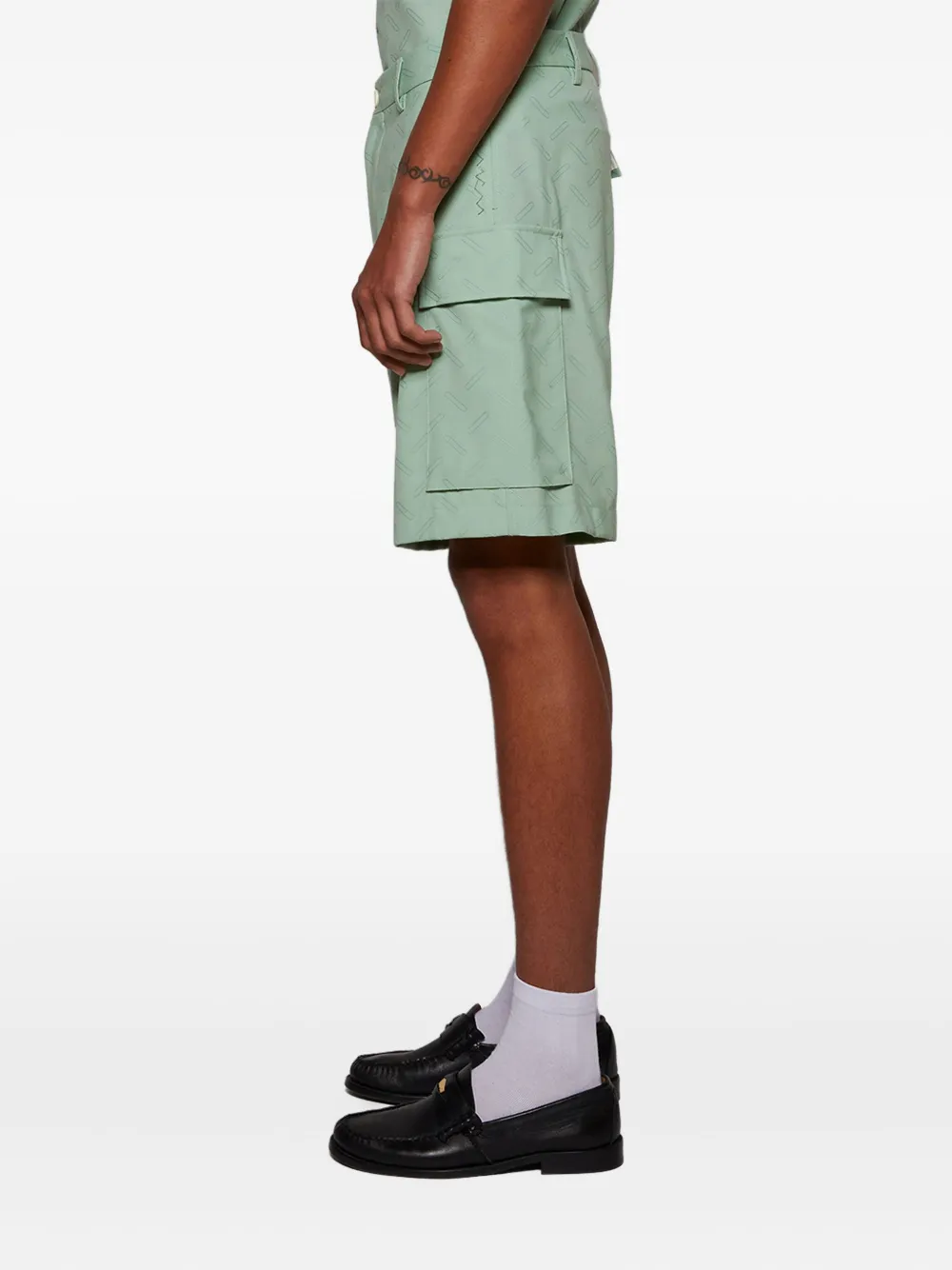 Marni Shorts met geometrische print Groen