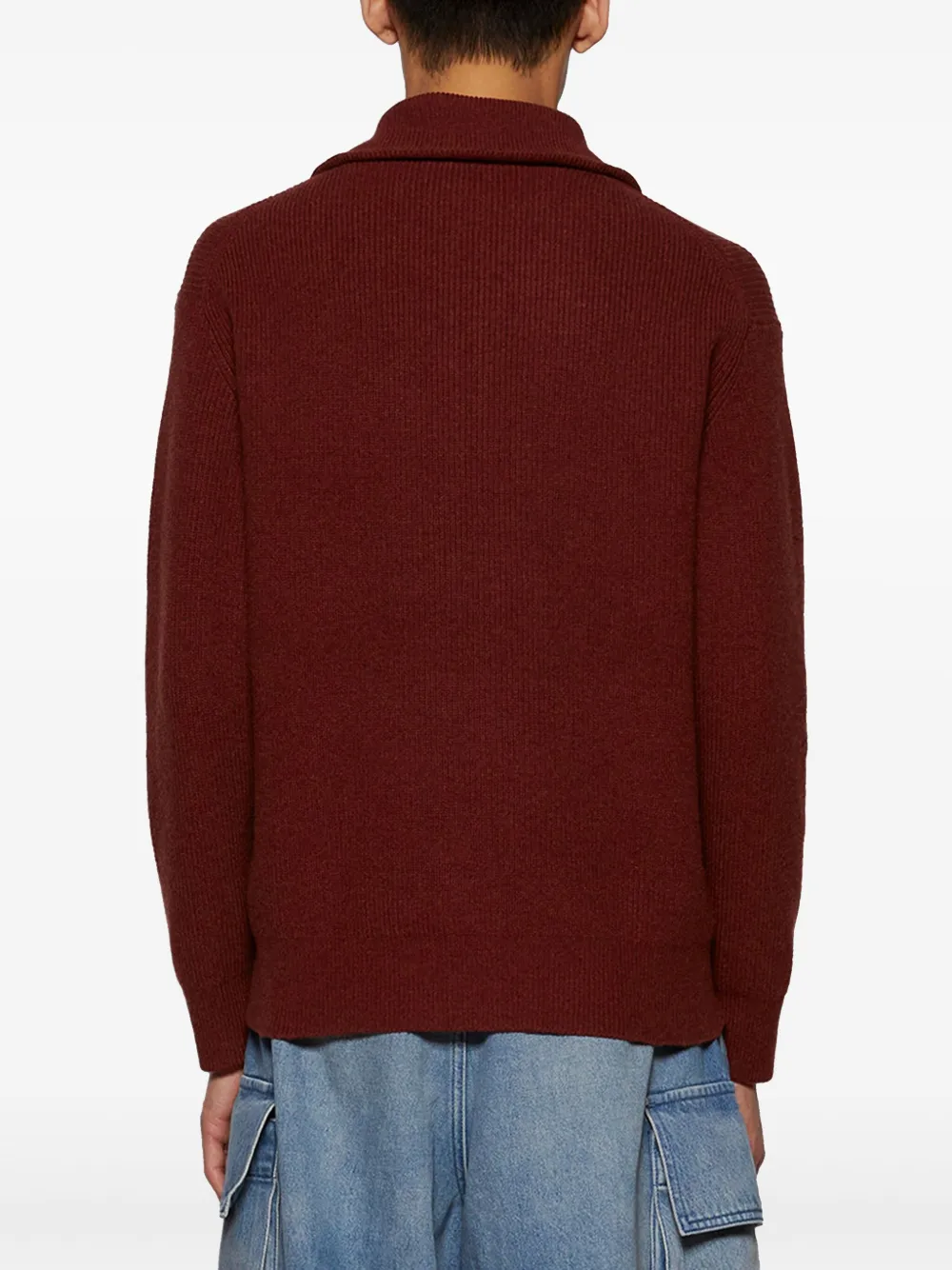 JW Anderson Geribbelde trui Rood