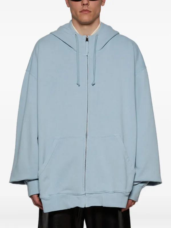 Maison Margiela Hooded zip-up Jacket | Blue | FARFETCH
