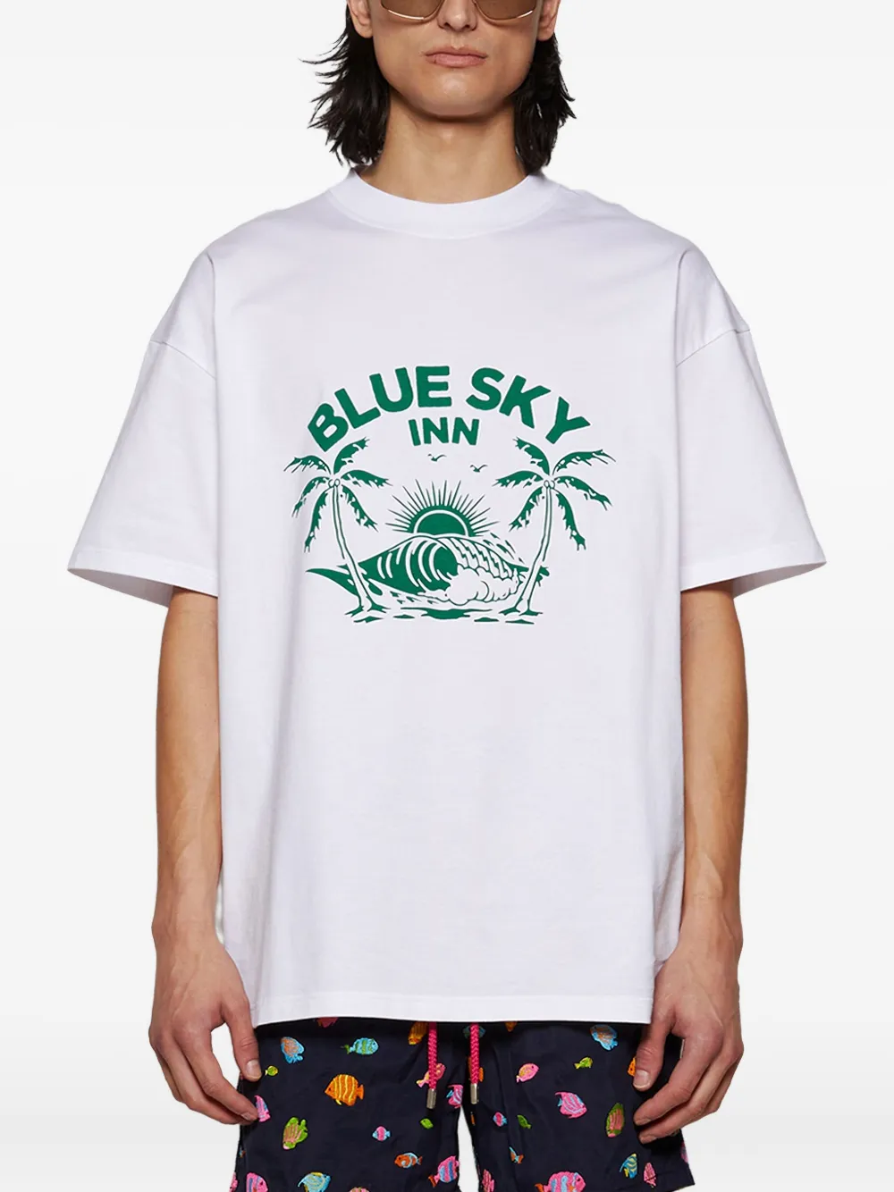 BLUE SKY INN Sunny Wave T-shirt Wit