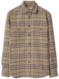 Burberry checked wool shirt - Brown