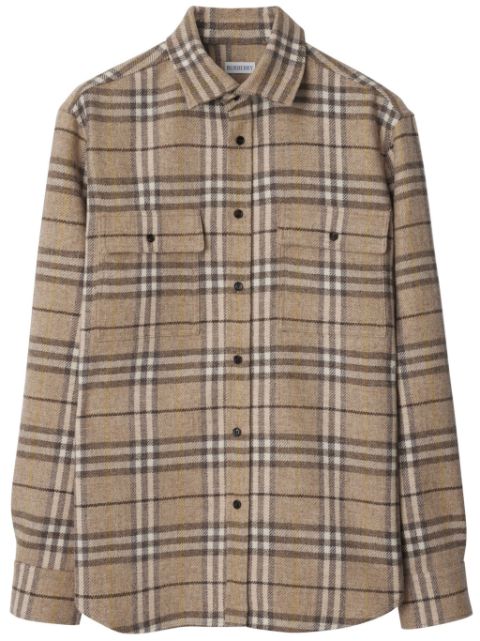 Burberry checked wool shirt 