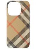 Burberry check iPhone 15 Pro case - Neutrals