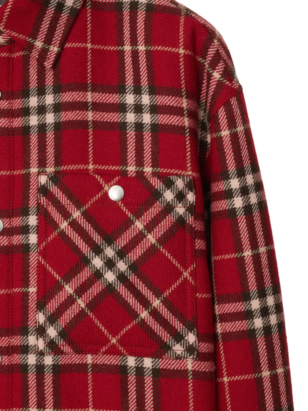 Burberry Geruit shirtjack Rood