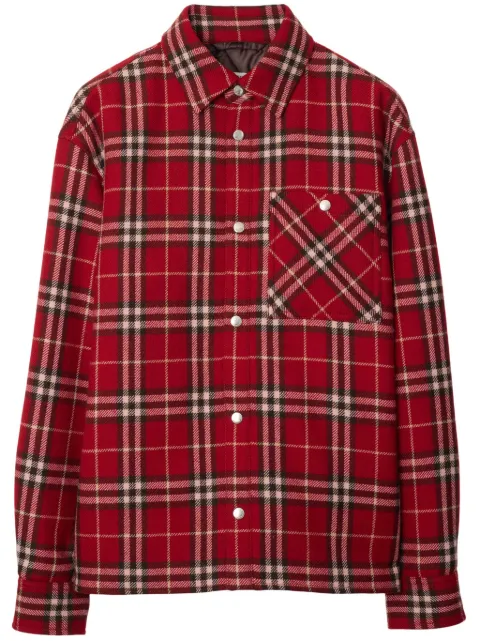 Burberry checked shirt jacket