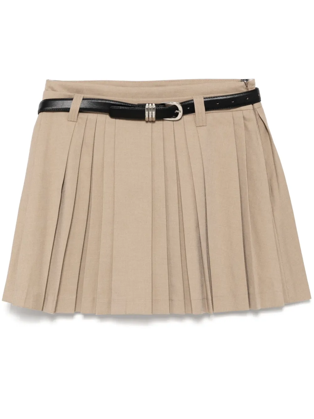 belted pleated skirt