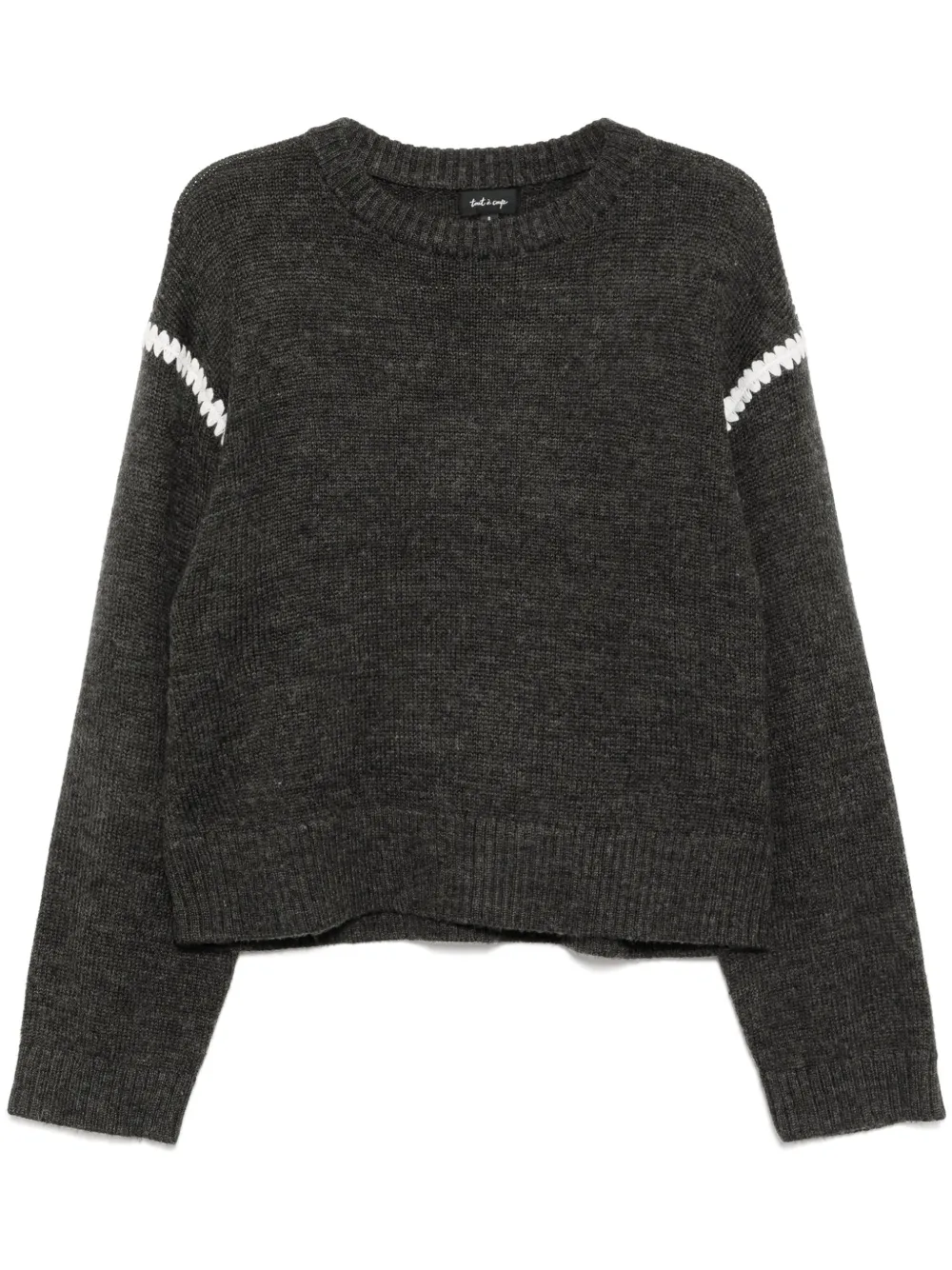 contrast-trim sweatshirt