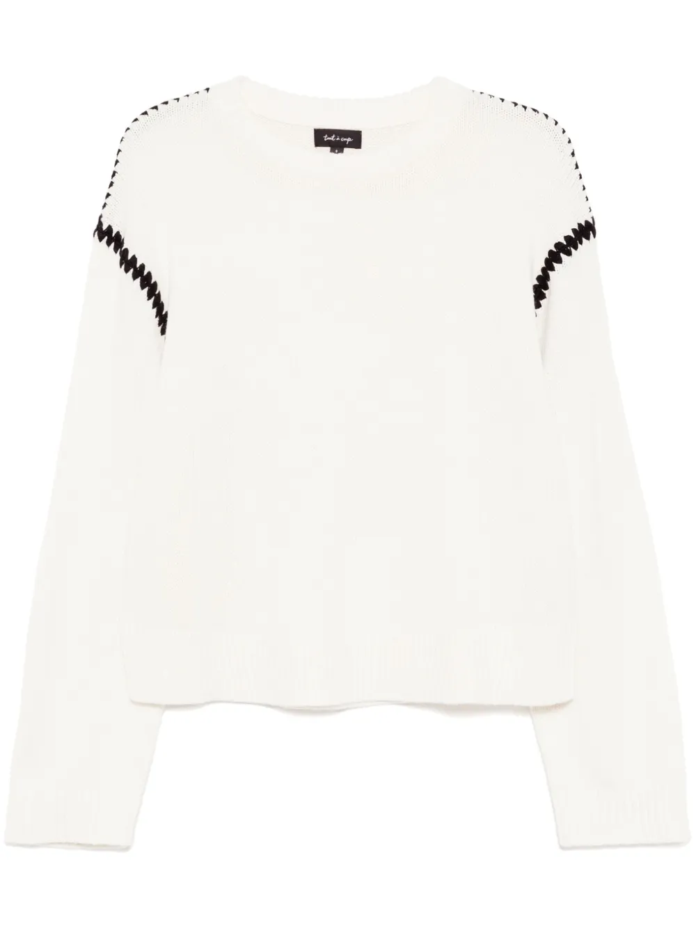 contrast-trim sweatshirt