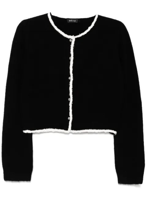 tout a coup contrast-trim cardigan