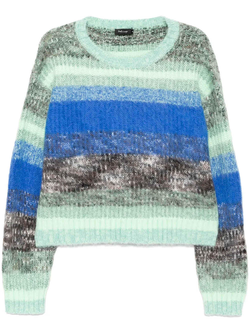 striped crew-neck jumper