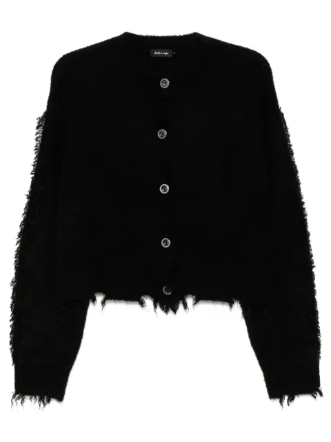 tout a coup frayed cardigan