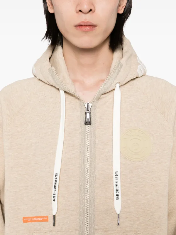 AAPE BY *A BATHING APE® Moonface Logo zip-up Hoodie | Neutrals 