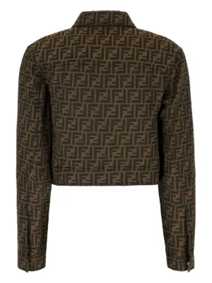 FENDI フェンディ　ニットジャケット FENDI (フェンディ) FF柄 クルーネック ニット FDFZX091APJK