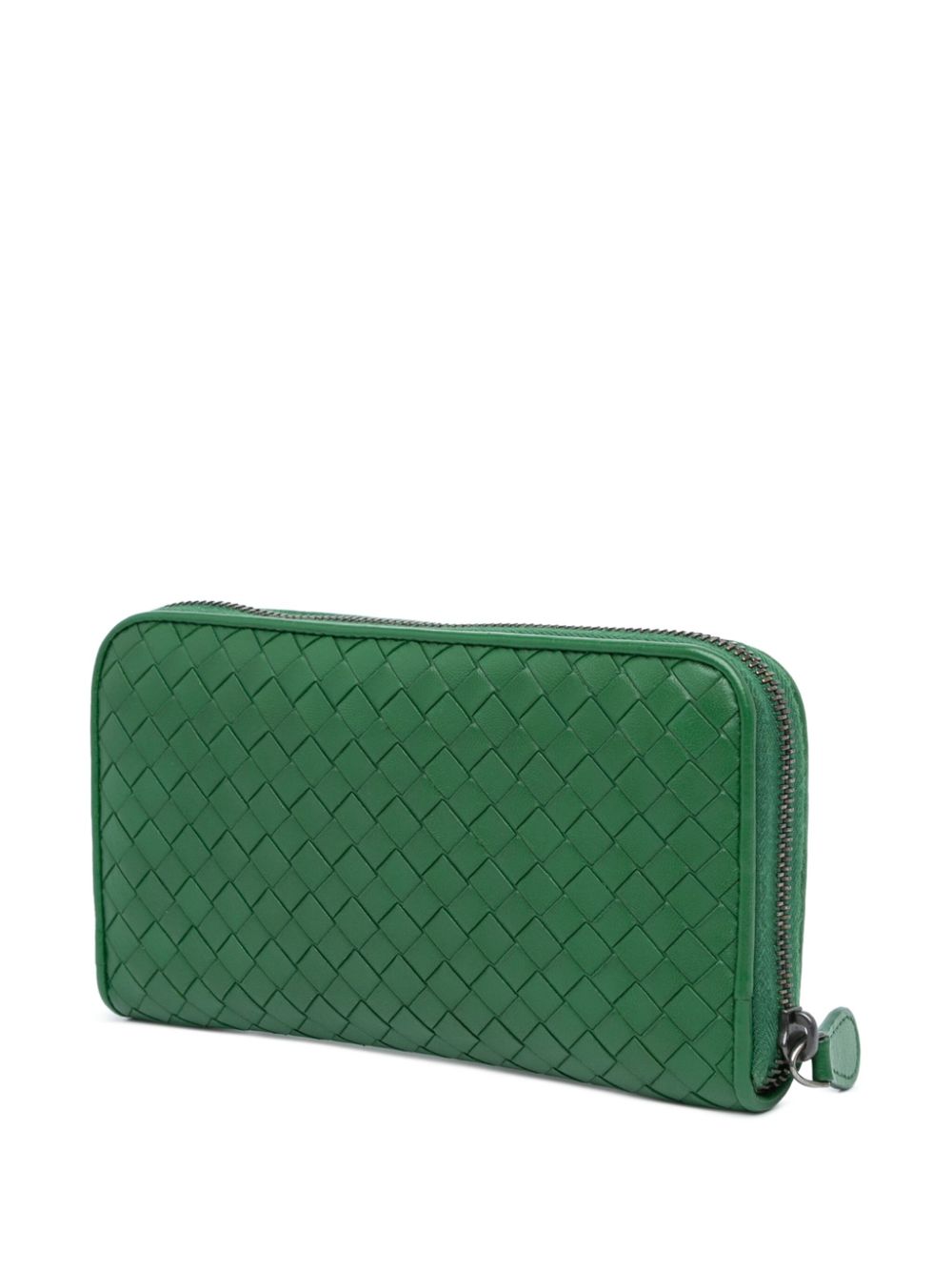 Bottega Veneta Pre-Owned 2012-2023 Intrecciato Zip Around Wallet portemonnee met rits - Groen