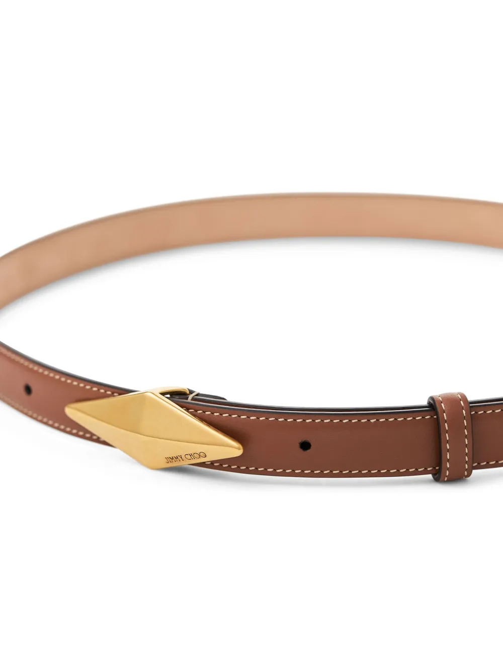 Jimmy Choo Riem met diamantvormige gesp Bruin
