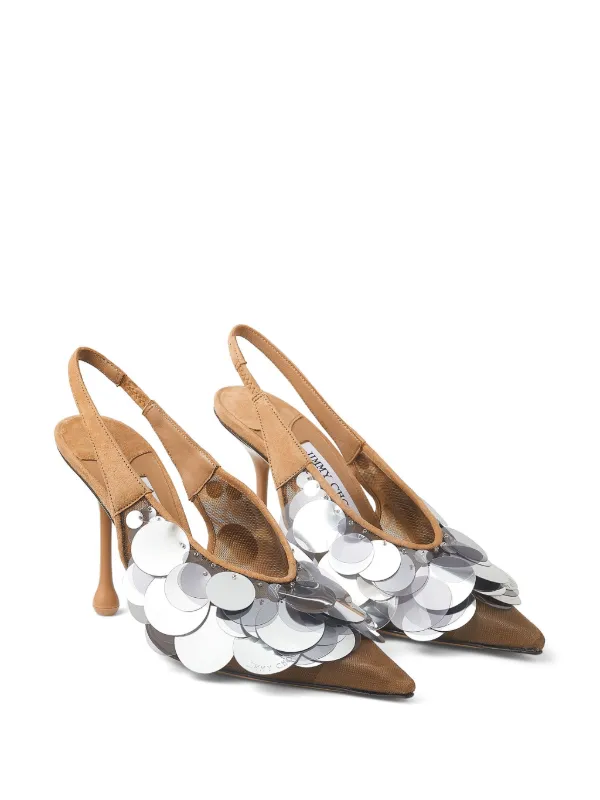 【JIMMY CHOO】 95mm イサ スリングバック パンプス ISA95PAT Jimmy Choo - イザ 95MM レザースリングバックパンプス を