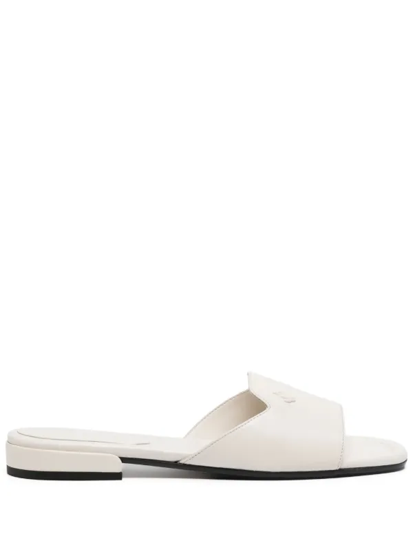 Jimmy Choo Dina Flat Sandals in White