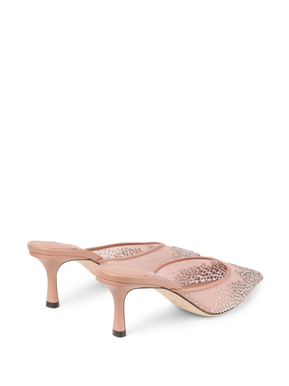 Jimmy Choo 65mm crystal-embellished mules Pink