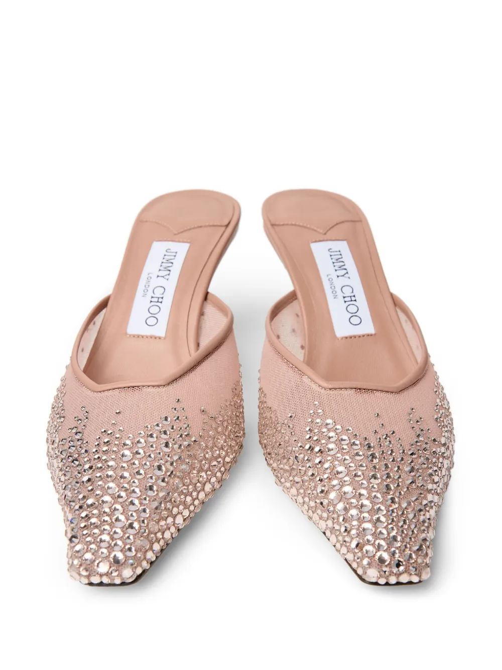 Jimmy Choo 65mm crystal-embellished mules Pink