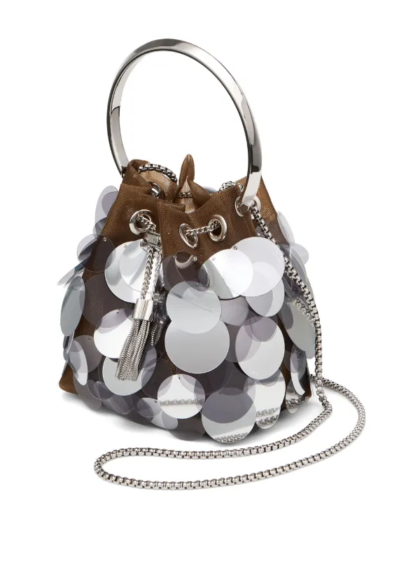 Jimmy Choo Bon Bon バケットバッグ Bon Bon | Biker Leather Black Bag With Pearl Closure | JIMMY