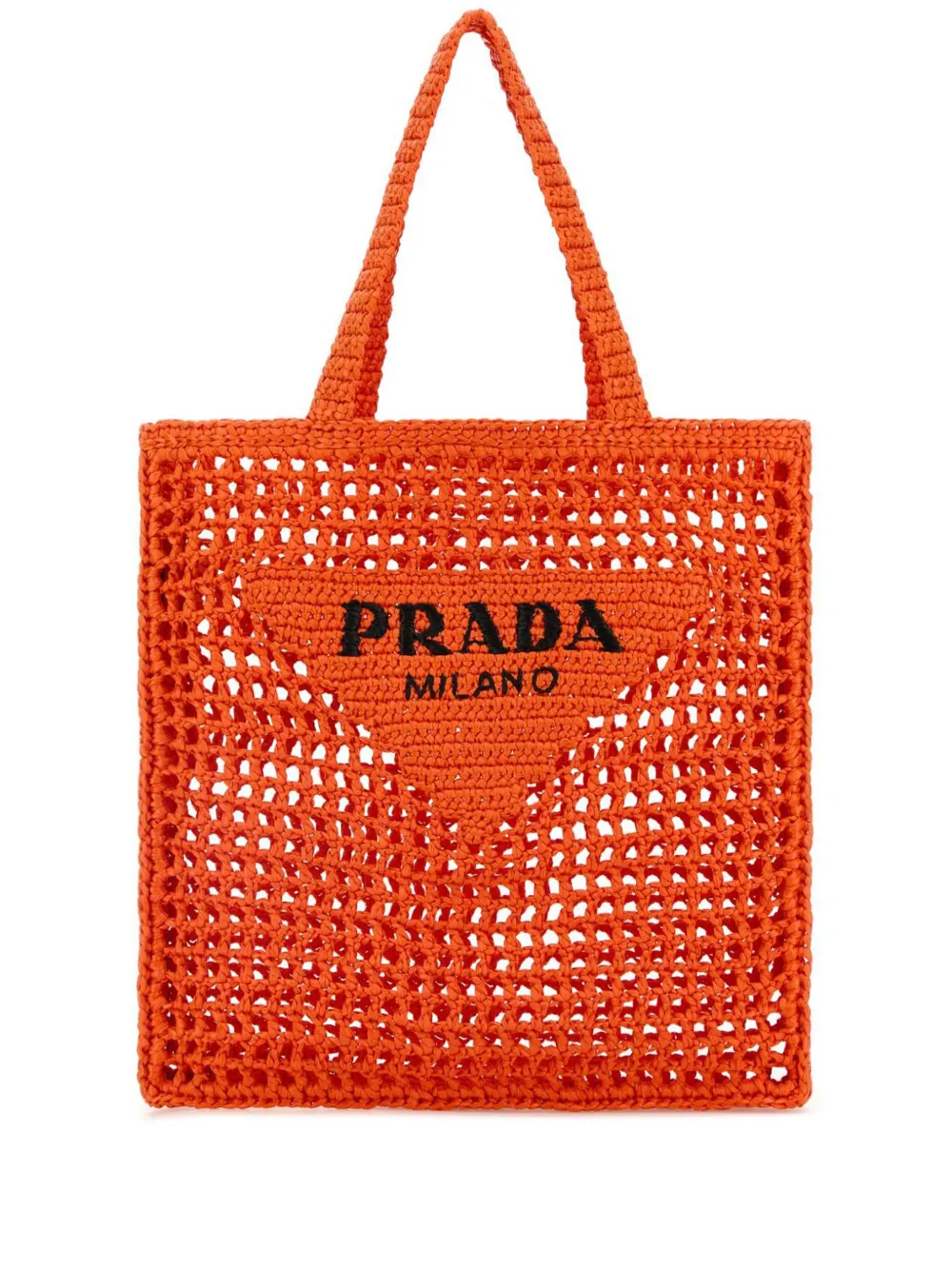 Prada Gehaakte shopper Oranje