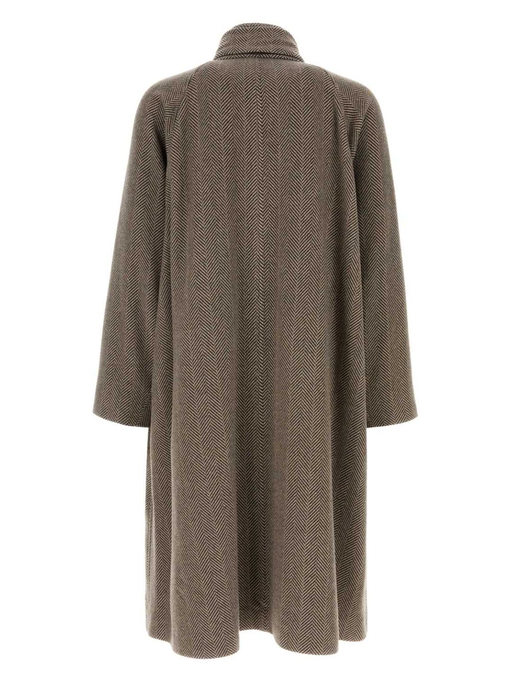 Giorgio Armani embroidered cashmere coat - Bruin