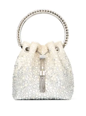 Jimmy Choo Micro Bon Bon Bag | White | FARFETCH