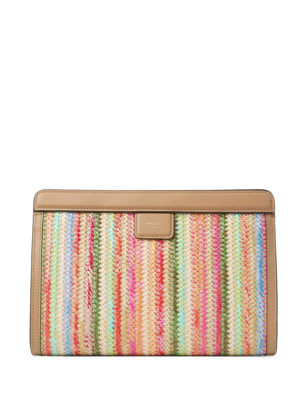 Jimmy Choo Avenue Clutch Bag In Brown