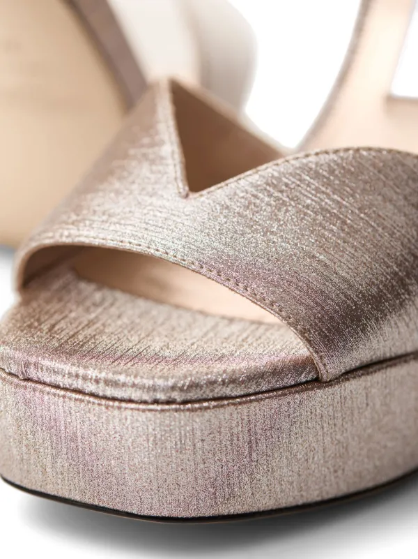 Jimmy Choo Karli 125mm サンダル | ゴールドトーン | FARFETCH JP