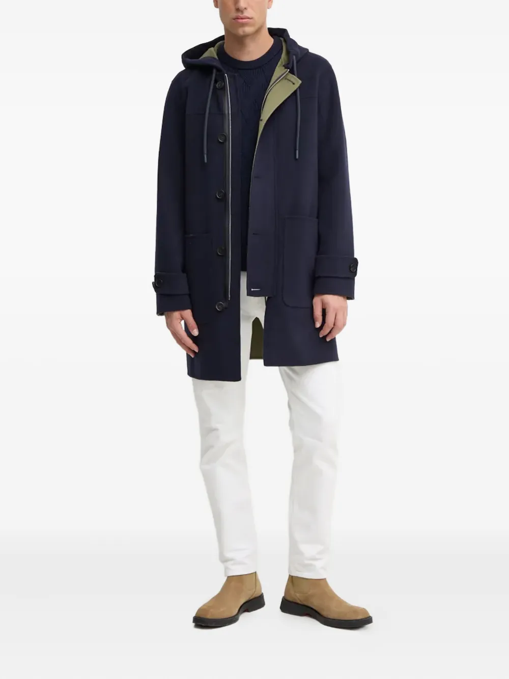BOSS H-Elfredo crew-neck sweater - Blauw