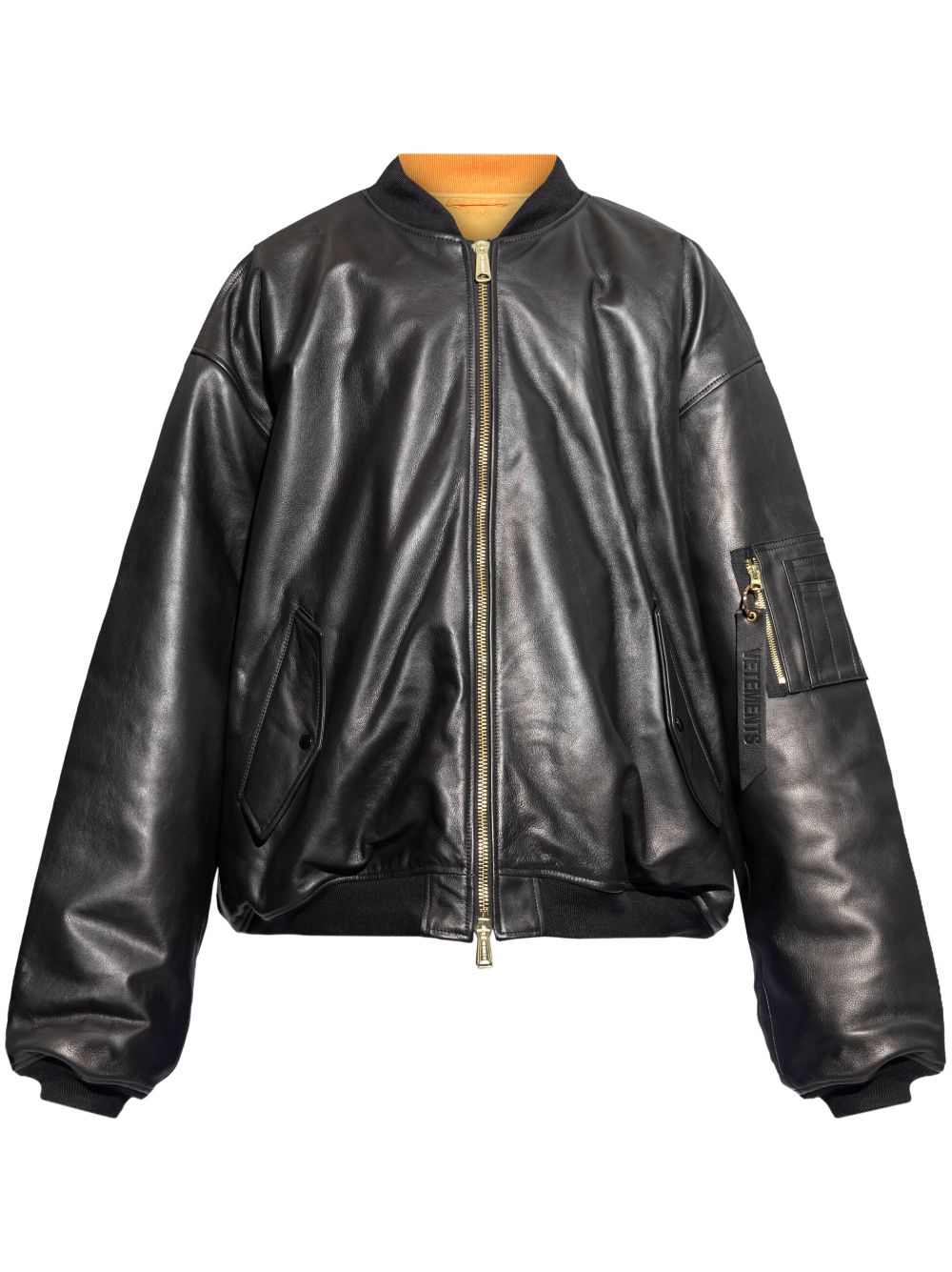 leather bomber jacket