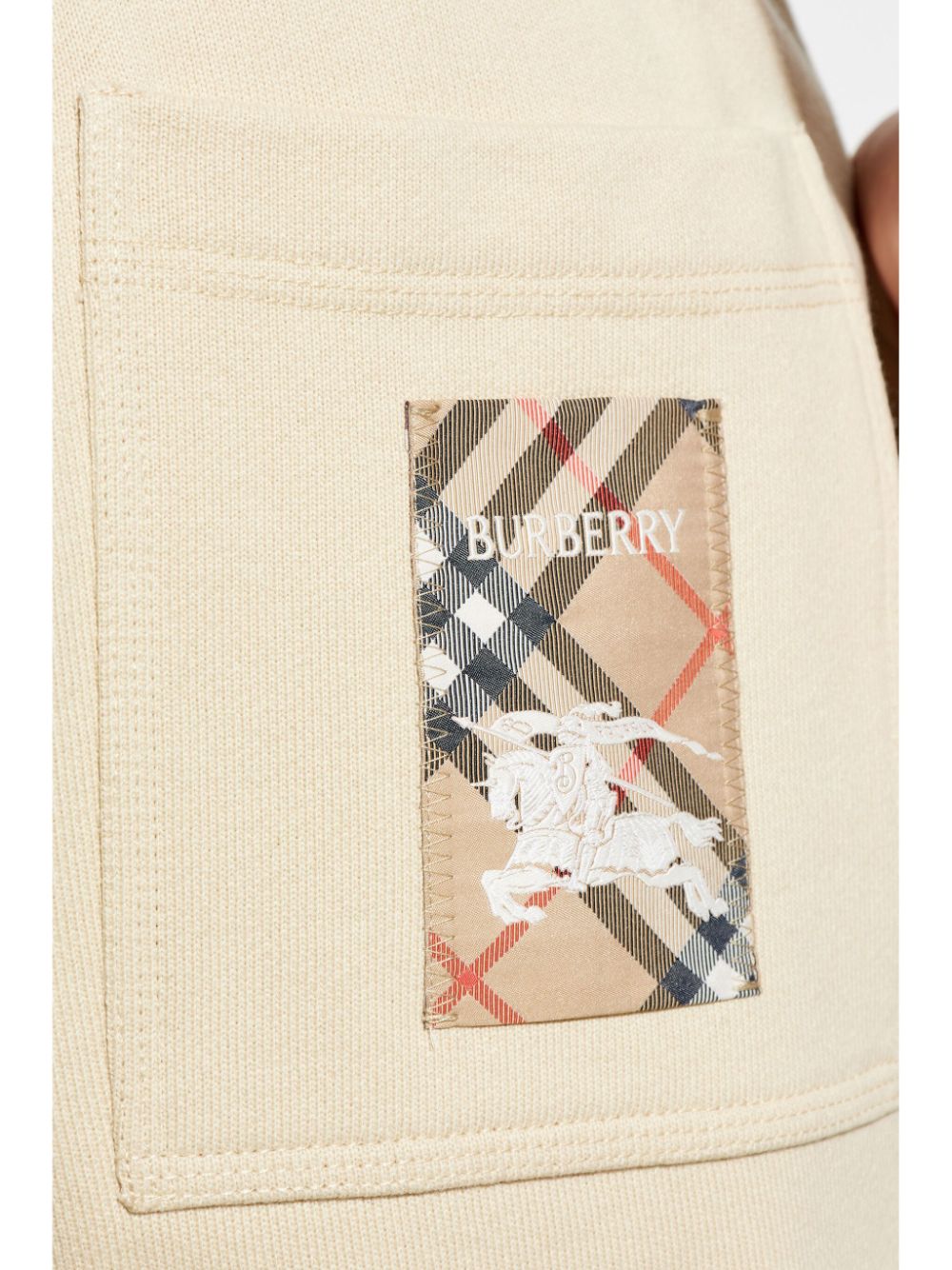 Burberry Check Label cotton track pants Men