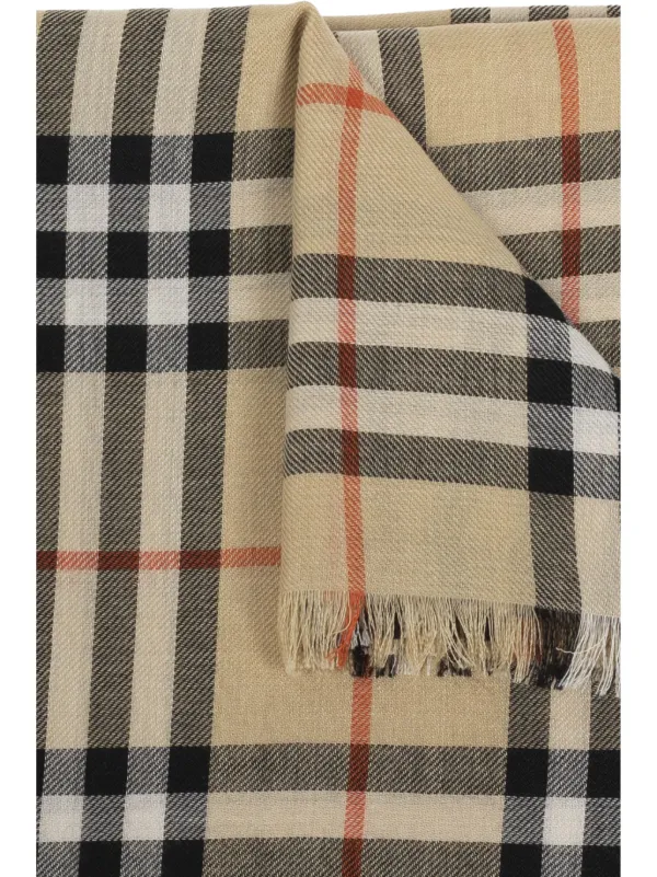 Burberry Check Cashmere Silk Scarf | Neutrals | FARFETCH