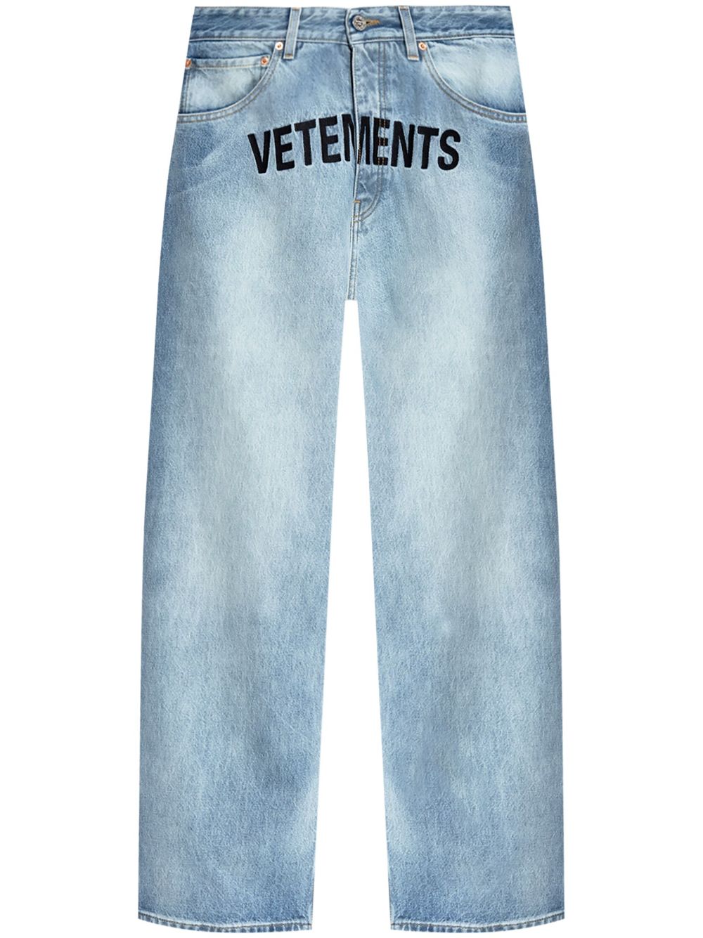 logo-embroidered jeans