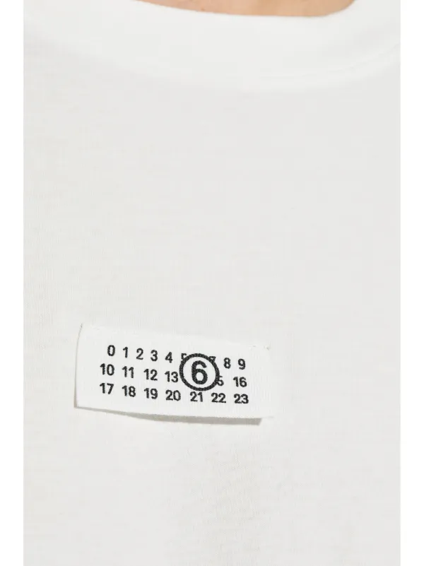MM6 Maison Margiela ナンバーモチーフ Tシャツ | ホワイト | FARFETCH JP