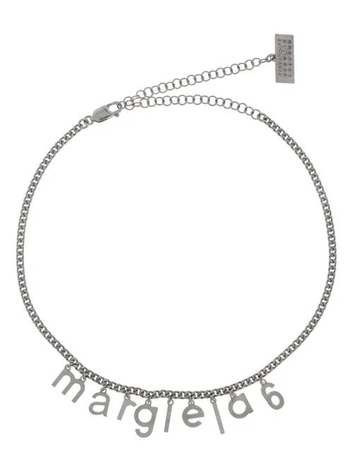 Collier à logo lettre - MM6 Maison Margiela - Modalova