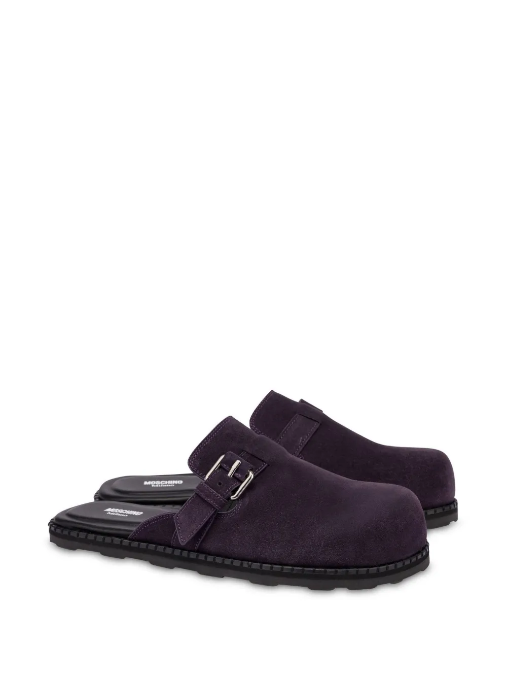 Moschino suede mules Purple