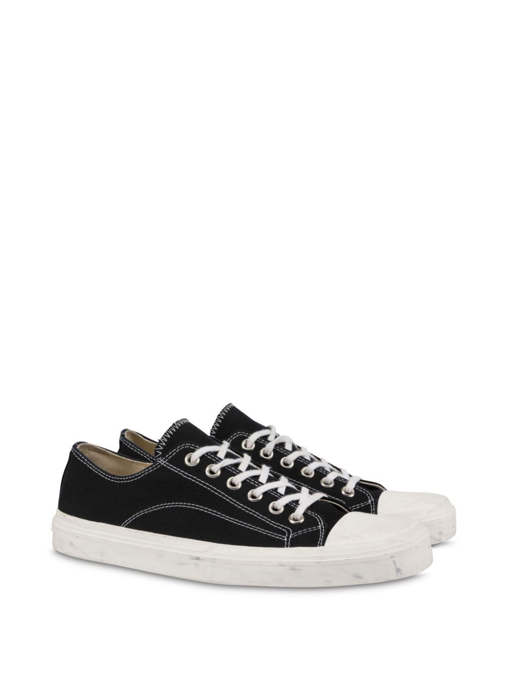 Moschino contrast-stitching sneakers Black