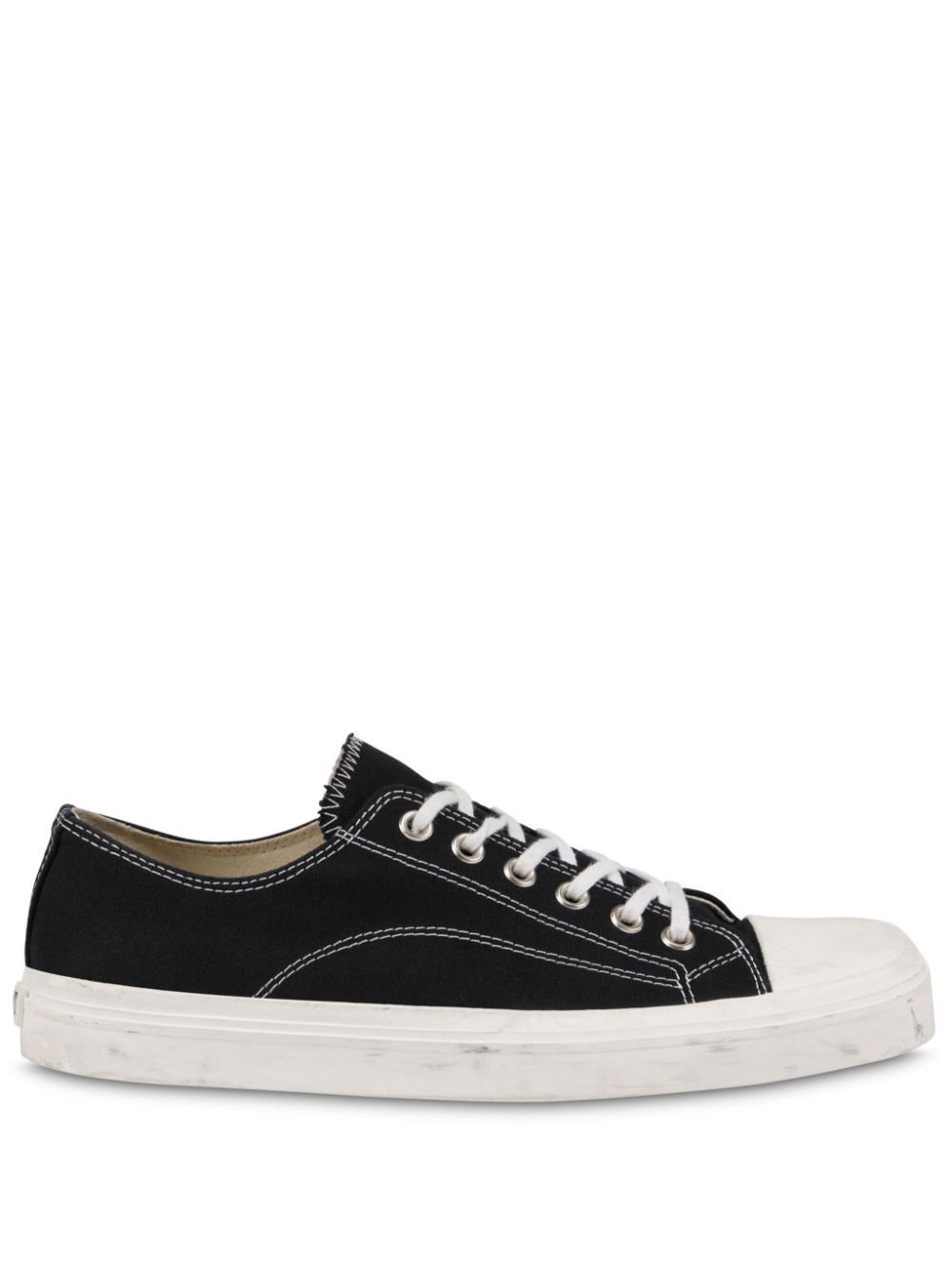 Moschino contrast-stitching sneakers Black