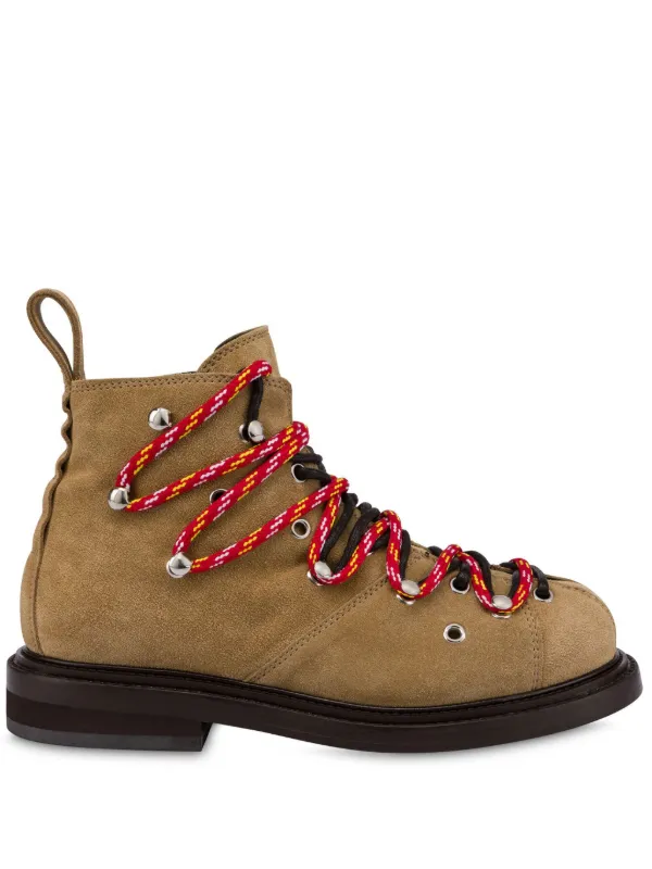 Moschino lace up men’s boots Biker boots in brushed calfskin | Moschino main image 4