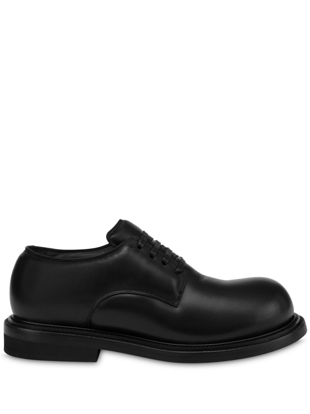 Moschino leather oxford shoes Black