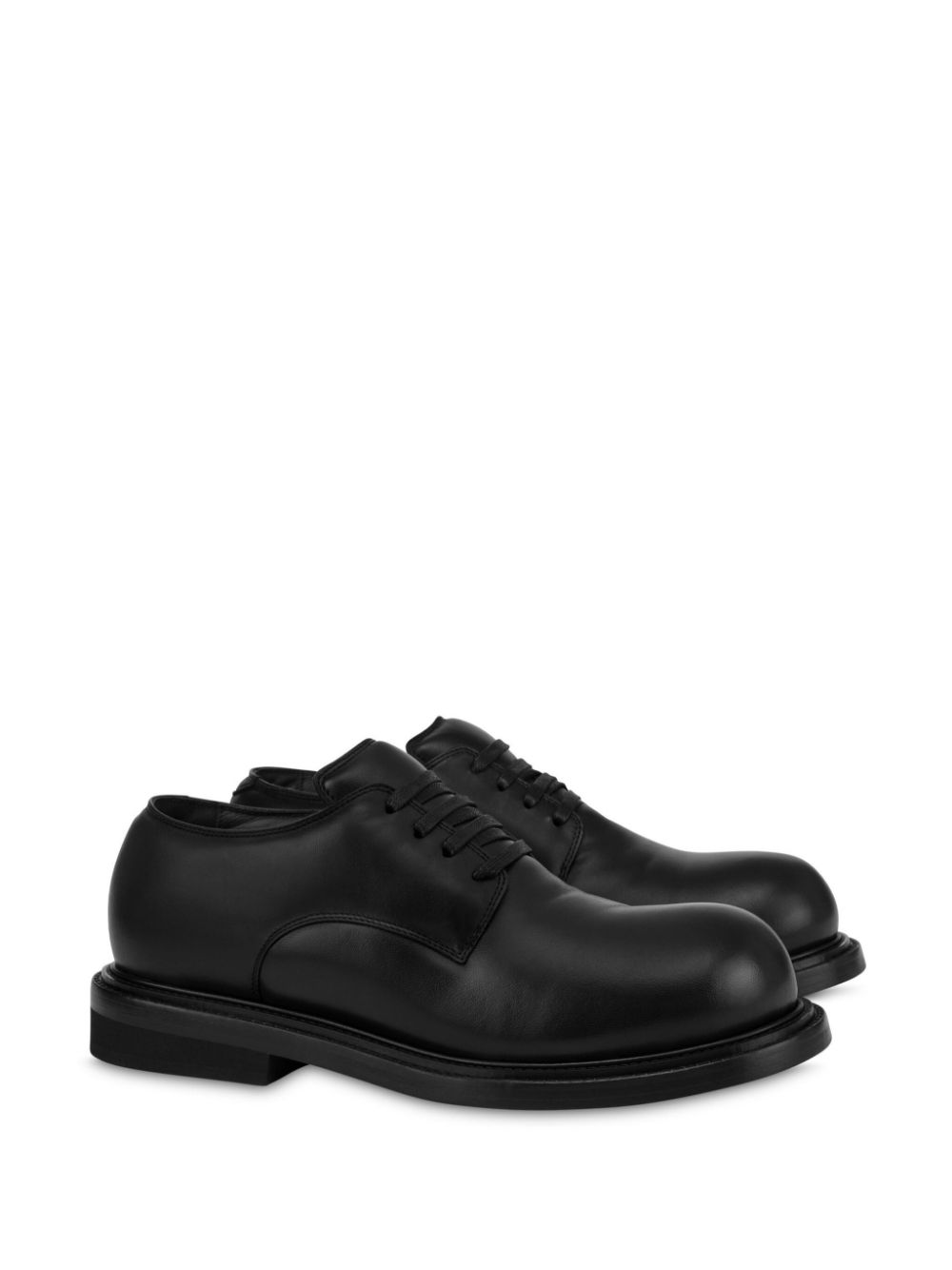 Moschino Leren Oxford schoenen Zwart