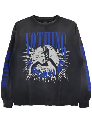 SAINT MXXXXXX x KOSUKE KAWAMURA Nothing Important T-shirt | Black